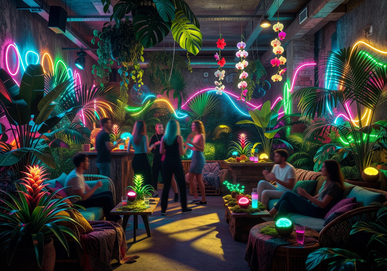 Friends enjoying a vibrant nightlife experience at a Baltic nightclub